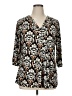 Lane Bryant Black 3/4 Sleeve Blouse Size 14 - 16 Plus - photo 1