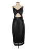 L'Agence 100% Polyester Metallic Black Cocktail Dress Size 8 - photo 1