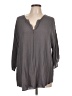 Lido 100% Rayon Gray 3/4 Sleeve Blouse Size L - photo 1