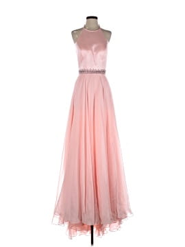 open lace back dress Light Blue Prom Dresses A-Line Satin Evening Dress FD3067 – Viniodress main image 0