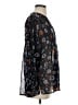 Democracy 100% Polyester Black Long Sleeve Blouse Size S - photo 4