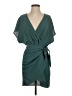 Shein 100% Polyester Solid Teal Cocktail Dress Size 4 - photo 1