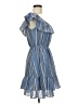 Everly Stripes Blue Casual Dress Size M - photo 4