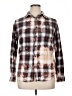 Assorted Brands 100% Cotton Plaid Brown Long Sleeve Button-Down Shirt Size XL (estimated) - photo 1