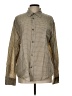 Tara Houndstooth Brown Long Sleeve Button-Down Shirt Size L - photo 1
