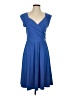Garnet Hill Solid Blue Cocktail Dress Size S - photo 1