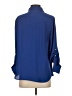 Ann Taylor LOFT 100% Polyester Blue Long Sleeve Blouse Size S - photo 2