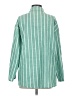 Shein 100% Polyester Stripes Green 3/4 Sleeve Blouse Size S - photo 2