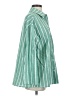 Shein 100% Polyester Stripes Green 3/4 Sleeve Blouse Size S - photo 4