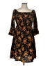 Assorted Brands 100% Polyester Floral Black Casual Dress Size L - photo 1