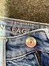 American Eagle Outfitters 100% Cotton Color Block Blue Jeans Size 00 Long - photo 7