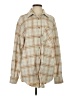 Unbranded Plaid Tan Long Sleeve Button-Down Shirt Size S - photo 1