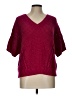 Sundance 100% Cotton Burgundy Pullover Sweater Size L - photo 1