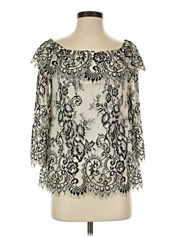 White House Black Market 3/4 Sleeve Blouse (view 1)