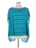 Torrid 100% Polyester Teal Short Sleeve Top Size 4X Plus (4) - photo 1
