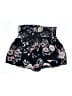 Three Dots 100% Rayon Floral Black Shorts Size S - photo 1