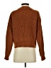 Line & Dot Solid Brown Pullover Sweater Size S - photo 2