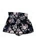 Three Dots 100% Rayon Floral Black Shorts Size S - photo 2