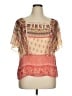 Lane Bryant 100% Polyester Orange Short Sleeve Blouse Size 14 - 16 Plus - photo 1