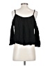 Ambiance 100% Rayon Black 3/4 Sleeve Blouse Size S - photo 2
