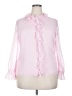 Talbots 100% Polyester Pink Long Sleeve Blouse Size XXL (estimated) - photo 1