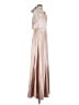Birdy Grey 100% Polyester Metallic Tan Cocktail Dress Size S - photo 4