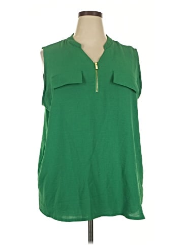 Indigo Rose Sleeveless Blouse (view 1)