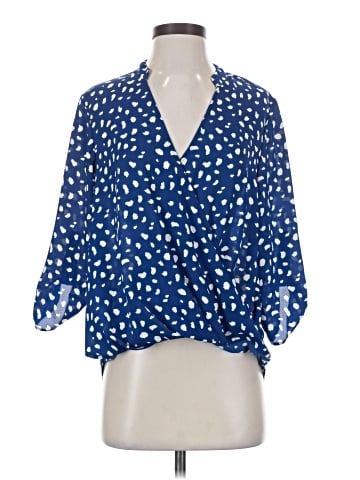 All in Favor 3/4 Sleeve Blouse (view 1)