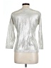 Etcetera 100% Cotton Metallic Silver Cardigan Size L - photo 2