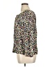 Lane Bryant 100% Rayon Animal Print Black Long Sleeve Blouse Size 14 - 16 Plus - photo 5