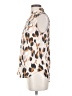 Ann Taylor 100% Polyester Animal Print Ivory Sleeveless Blouse Size XS - photo 5