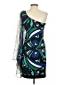 Analili Graphic Blue Cocktail Dress Size S - photo 2