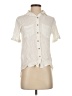 Sim & Sam 100% Rayon Ivory Short Sleeve Blouse Size S - photo 1