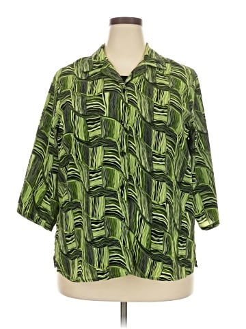 Notations 3/4 Sleeve Button-Down Shirt (view 1)