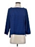 Dalia Collection 100% Polyester Blue 3/4 Sleeve Blouse Size S - photo 1
