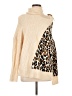 Witty Fox Animal Print Tan Pullover Sweater Size L - photo 1