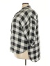 Unique Spectrum 100% Rayon Checkered-gingham Gray 3/4 Sleeve Button-Down Shirt Size 3X - photo 5