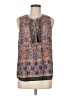 Pale Sky 100% Polyester Brown Sleeveless Blouse Size M - photo 1