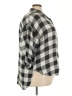 Unique Spectrum 100% Rayon Checkered-gingham Gray 3/4 Sleeve Button-Down Shirt Size 3X - photo 4