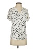 Style&Co Polka Dots Ivory Short Sleeve Blouse Size XS - photo 1