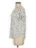 Style&Co Polka Dots Ivory Short Sleeve Blouse Size XS - photo 5