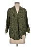 Lush 100% Polyester Animal Print Green 3/4 Sleeve Blouse Size S - photo 1