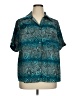 Elementz Paisley Teal Short Sleeve Blouse Size 1X - photo 1