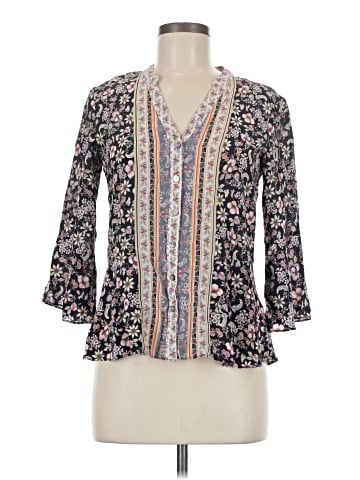 Kachel 3/4 Sleeve Silk Top (view 1)