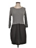 Amadi Solid Gray Casual Dress Size S - photo 1