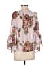 HD in Paris 100% Polyester Pink Purple 3/4 Sleeve Blouse Size M - photo 2
