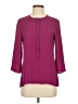 Express 100% Polyester Burgundy 3/4 Sleeve Blouse Size XS - photo 1