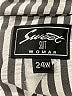 Sweet Stripes Silver Short Sleeve Blouse Size 24W - photo 7