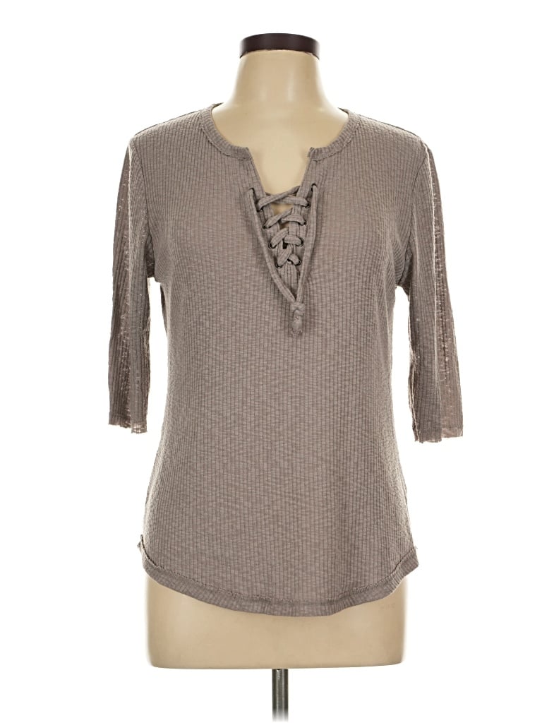 Pre-owned Bke 3/4 Sleeve T-shirt In Gray