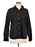 Old Navy 100% Cotton Polka Dots Black Long Sleeve Button-Down Shirt Size L - photo 1